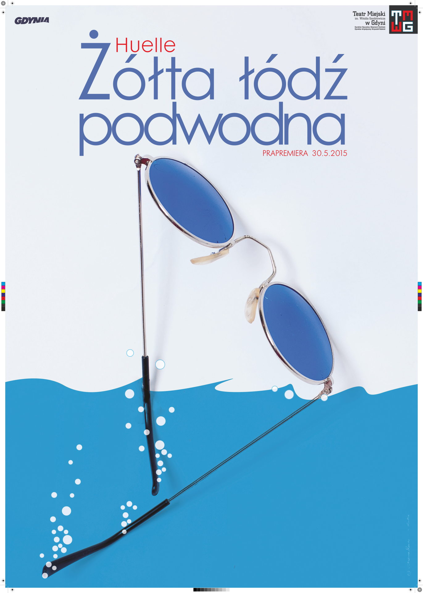 Plakat ŻÓŁTA ŁÓDŹ PODWODNA